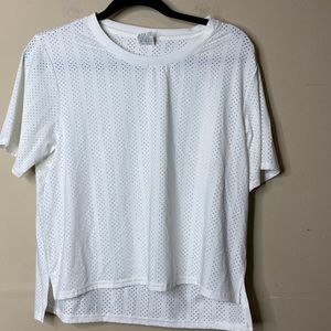 Ziya perforated white top